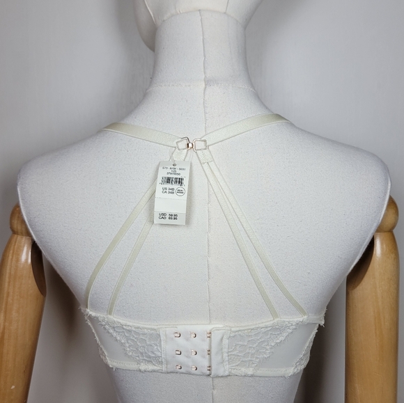 Aerie Show Off Balconette Eyelash Lace Bra 34B - Picture 6 of 10